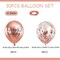 Greentek; Metal Happy Birthday Balloons Rose Gold Metallic Birthday Party Decorations 20 Pack Chrome Latex Balloons for Wedding Anniversary Graduation Baby Shower Celebration Supplies; Category:Latex Balloons; Image:3